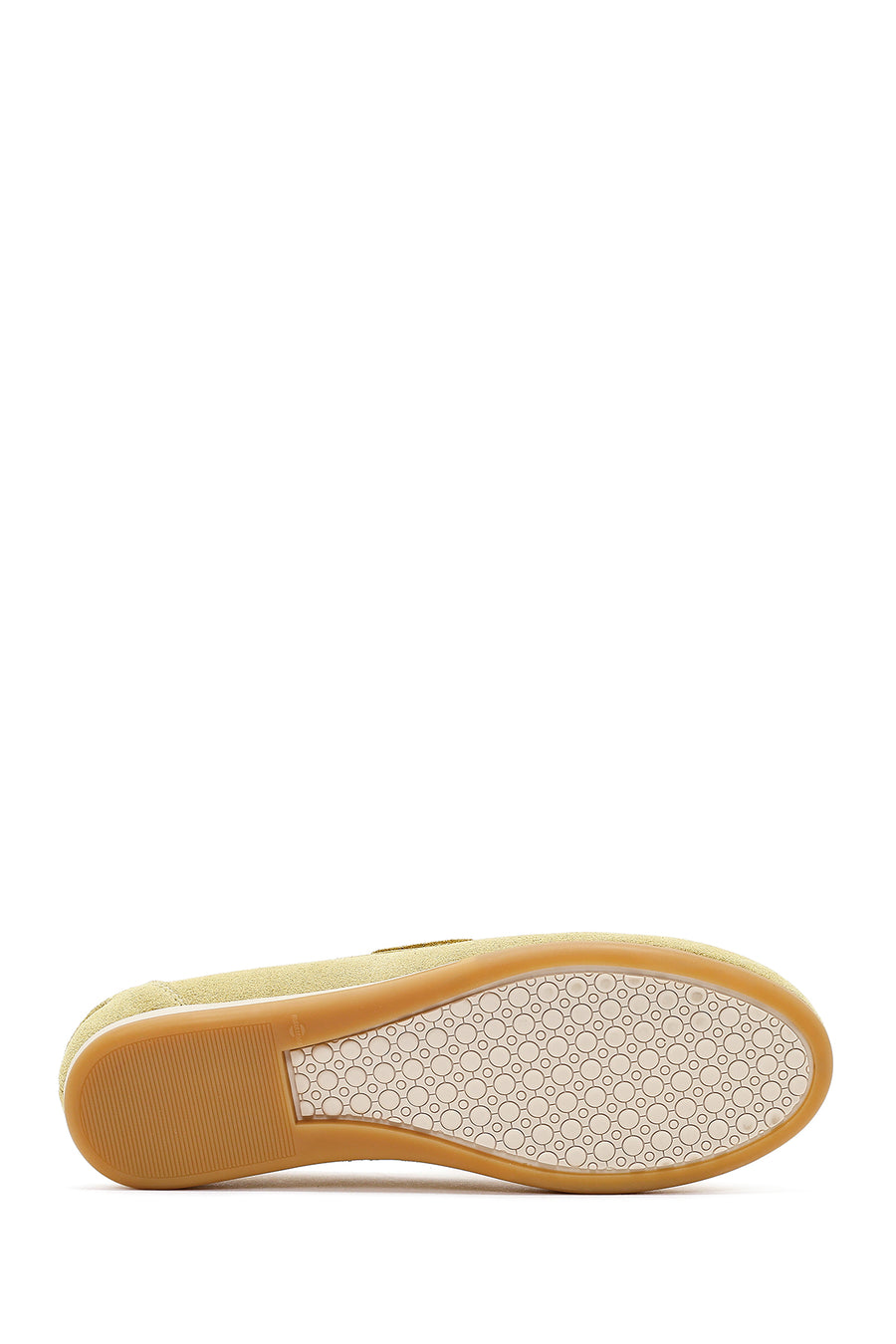 Women's Yellow Lace-up Suede Leather Shoes
