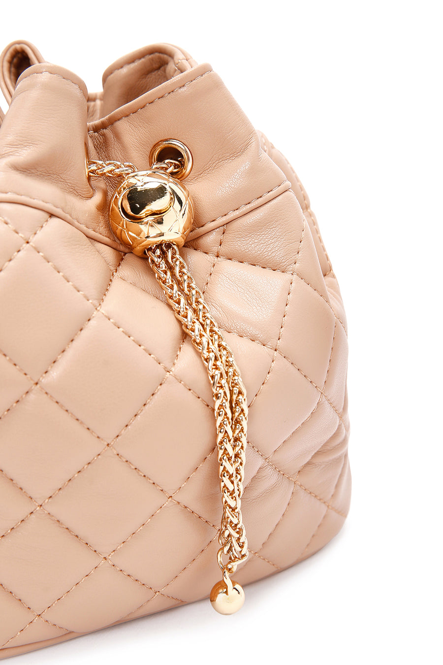 Women's Beige Long Strap Quilted Crossbody Bag