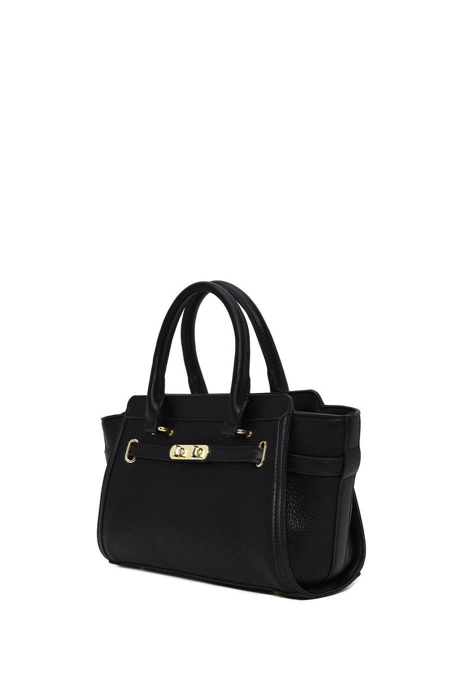 Woman Black Long-Strap Classic Shoulder Bag