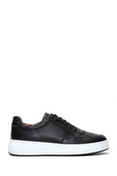 Men's Black Lace-up Leather Sneaker | Derimod