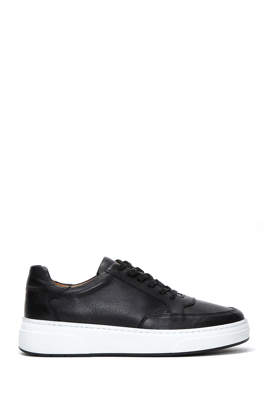 Men's Black Lace-up Leather Sneaker 24WFD610618 | Derimod