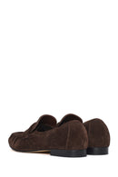 Women's Brown Suede Leather Masculine Loafer | Derimod