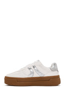 Women's White Lace-Up Thick Soled Sneaker | Derimod