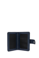 Men's Navy Blue Leather Card Holder | Derimod