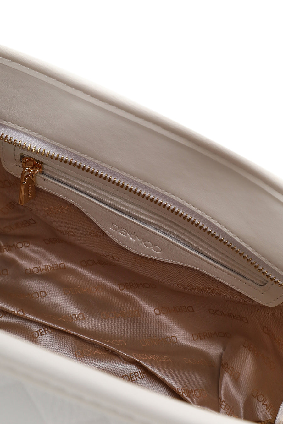 Woman White Long-Strap Printed Shoulder Bag