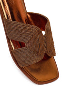 Kadın Bronz Metalik Terlik | Derimod