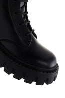 Women's Black Thick Soled Zippered Leather Boots | Derimod