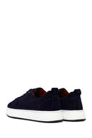 Erkek Lacivert Bağcıklı Süet Deri Sneaker | Derimod