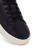 Kadın Siyah Bağcıklı Deri Sneaker | Derimod