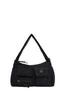 Women Black Long Strap Fabric Shoulder Bag | Derimod