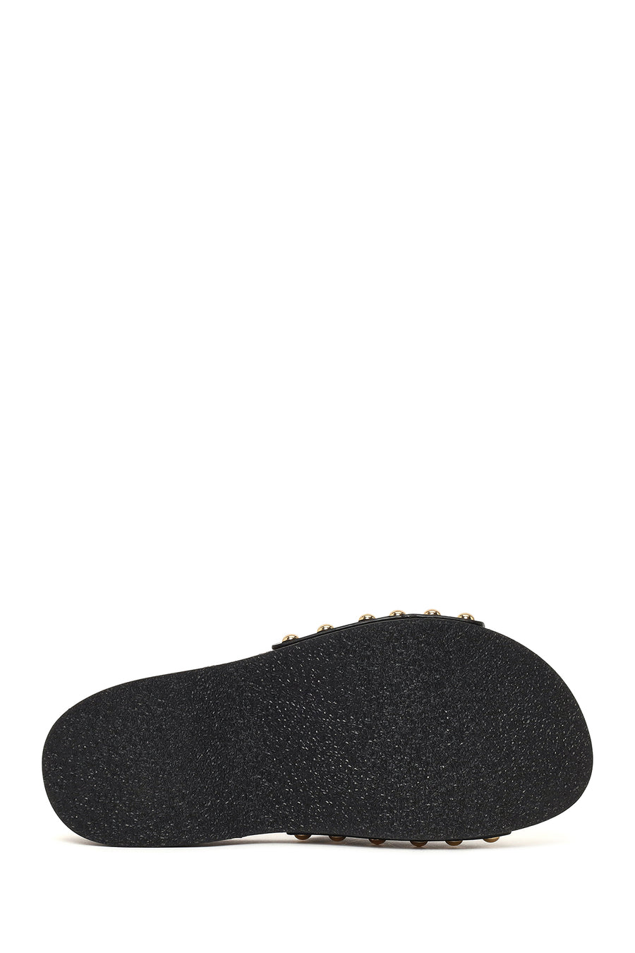 Woman Black Thick-Soled Patent Leather Slippers