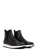Men's Black Leather Chelsea Sport Boot | Derimod