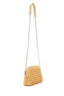 Women's Yellow Long Chain Strap Knitted Crossbody Bag | Derimod