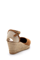 Women's Suede Wedge Heels Espadrille | Derimod