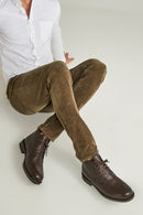 Lace-Up Men's Leather Boots | Derimod