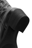 Women's Black Leather Cowboy Boots | Derimod