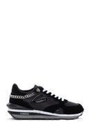 Alberto Guardiani Women's Black Wen Leather Thick Soled Sneaker | Derimod