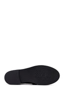 Woman Black Tassel Leather Masculine Loafer | Derimod