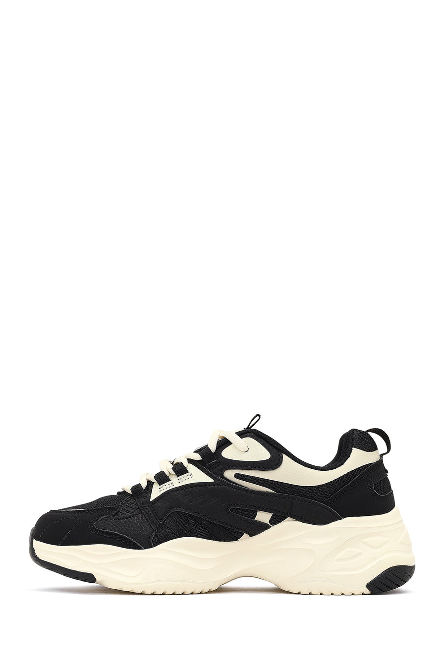 Kadın Siyah Bağcıklı Kalın Tabanlı Sneaker