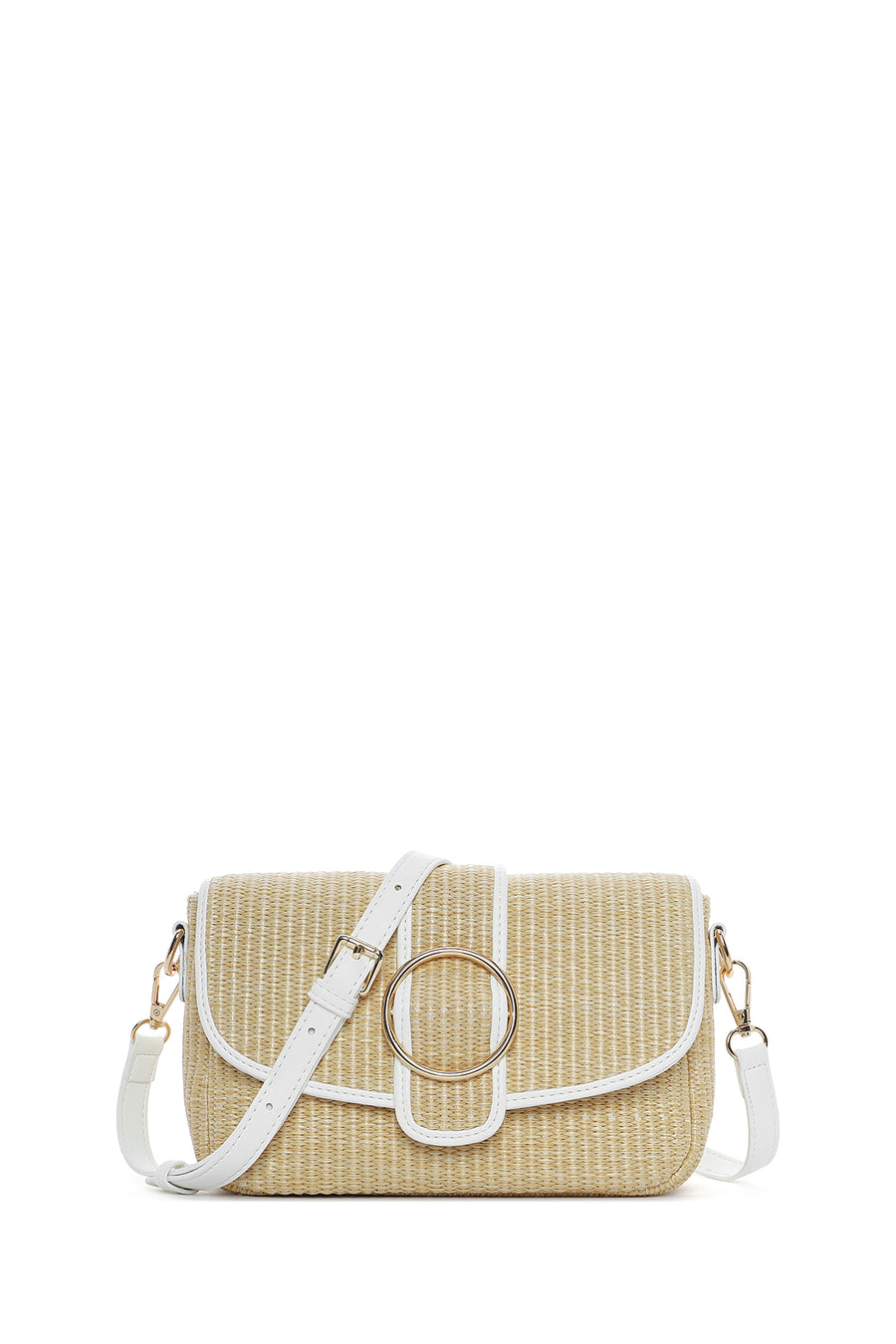 Women's Beige Straw Crossbody Bag 25SBD2928M7 | Derimod