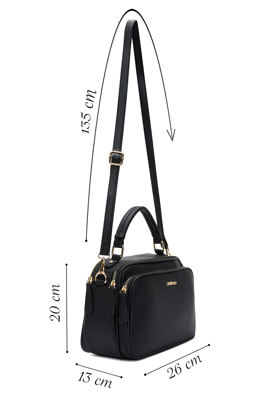 Kadın Siyah Uzun Askılı Çapraz Çanta