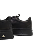 Male Black Lace-Up Thick-Soled Leather Sneaker | Derimod