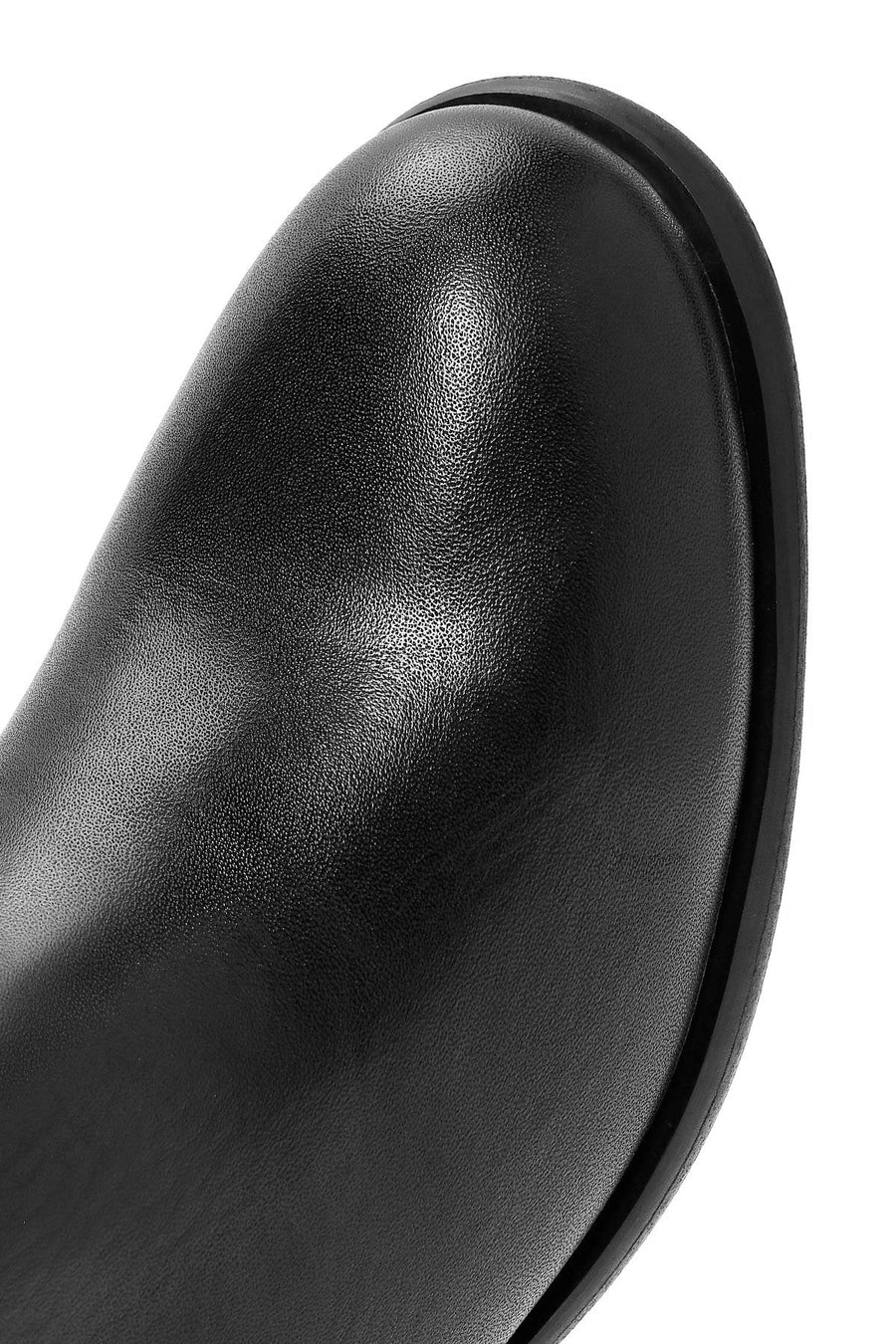 Women's Black Leather Chelsea Boots