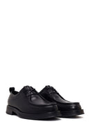 Male Black Lace-Up Thick-Soled Leather Casual Shoes | Derimod