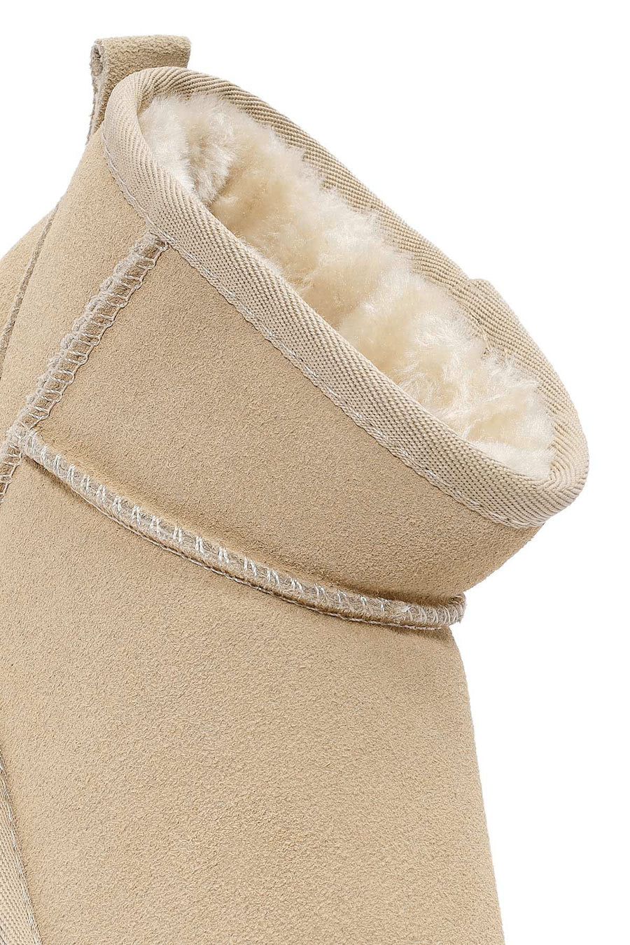 Women's Cream Short Suede Boots