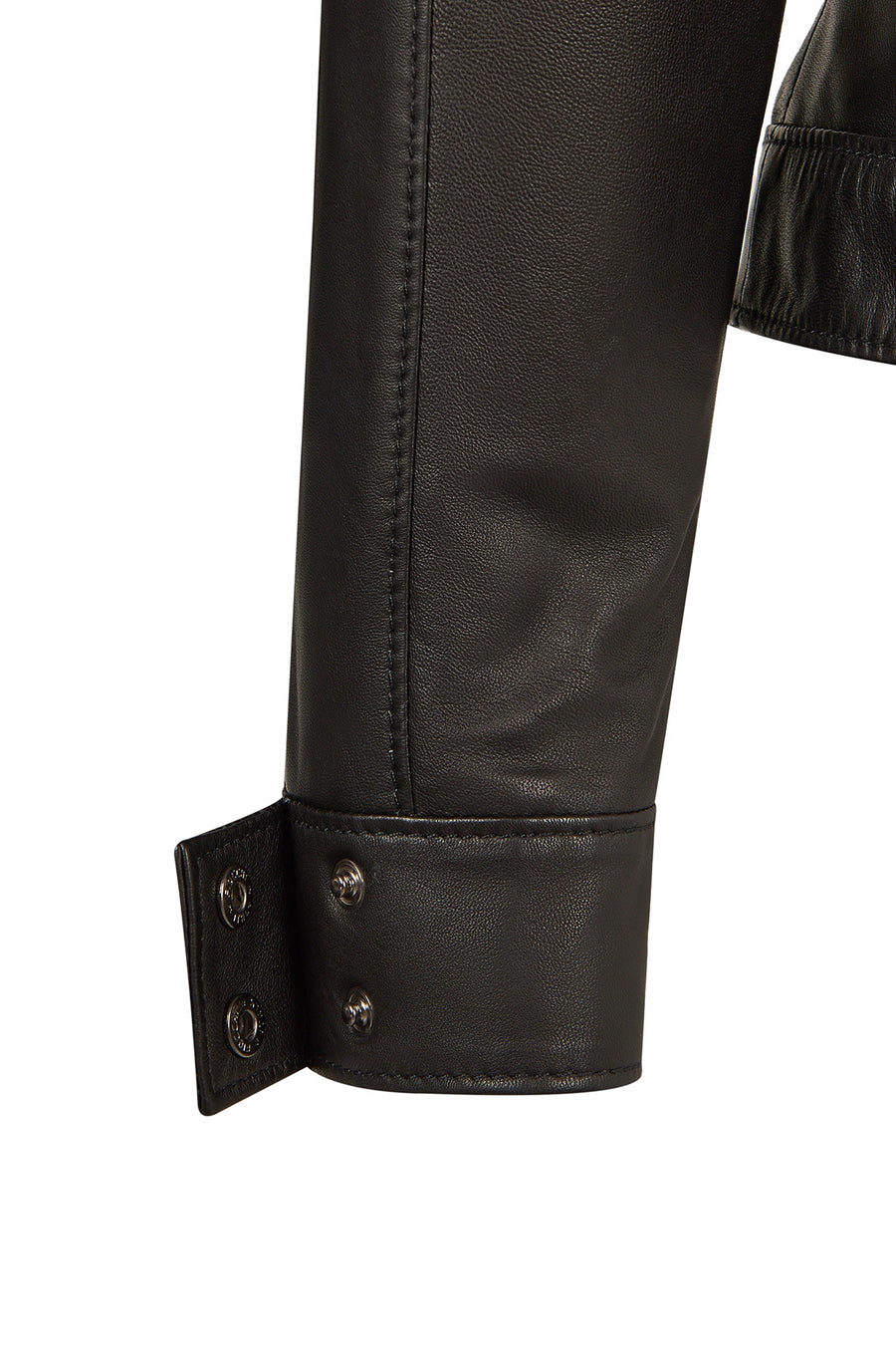 Victoria Woman Black Short Leather Jacket