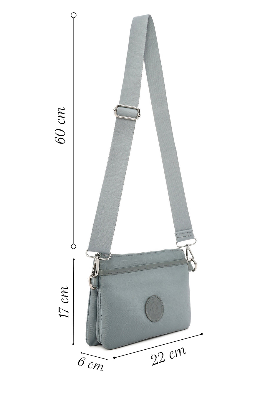 Women's Green Fabric Crossbody Bag