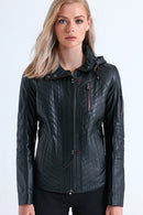 Belair Women's Leather Jacket | Derimod