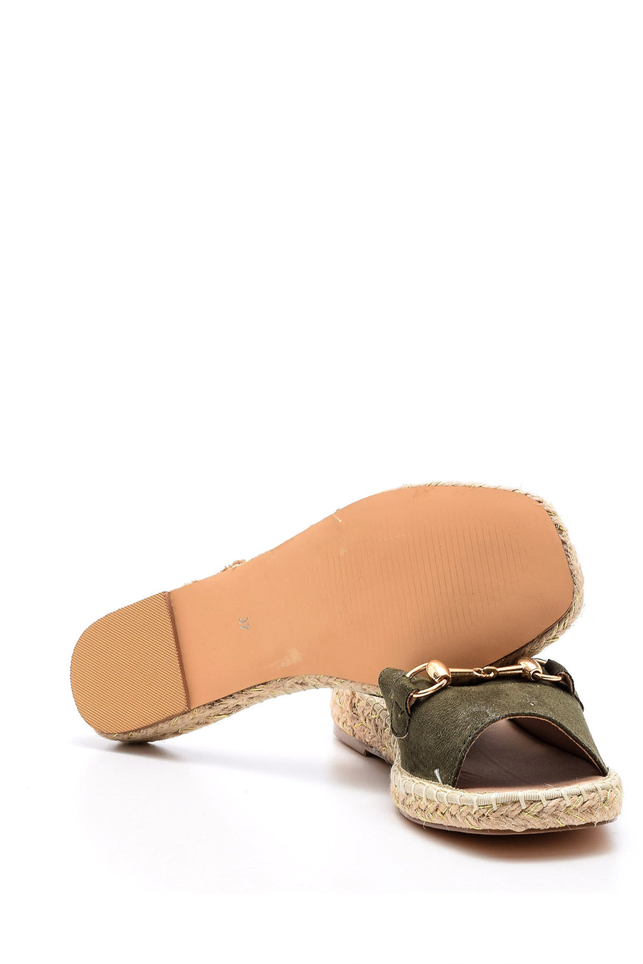 Women's Suede Buckle Espadrille Slippers