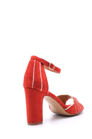 Women's Suede Ankle Strap Heeled Shoes | Derimod