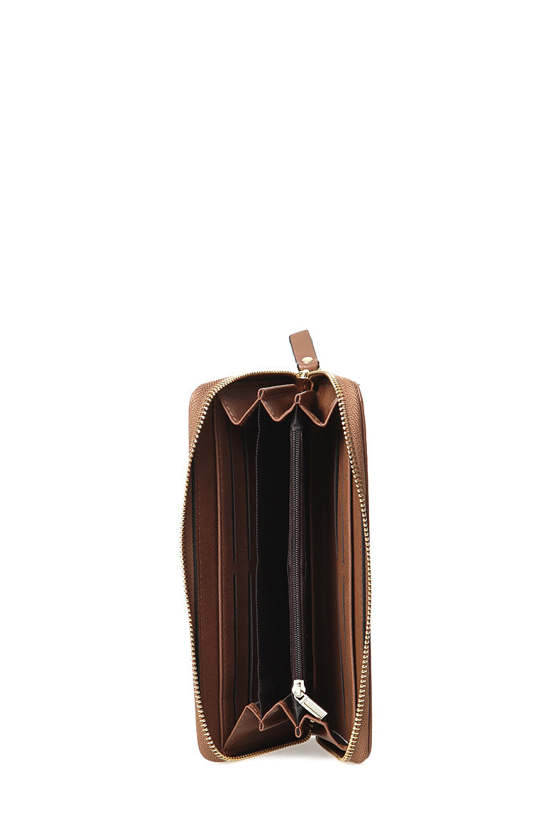 Women's Brown Faux Leather Wallet