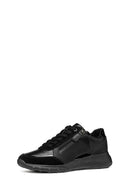 
Geox Women's Black Lace-Up Thick Sole Leather Sneaker
 | Derimod