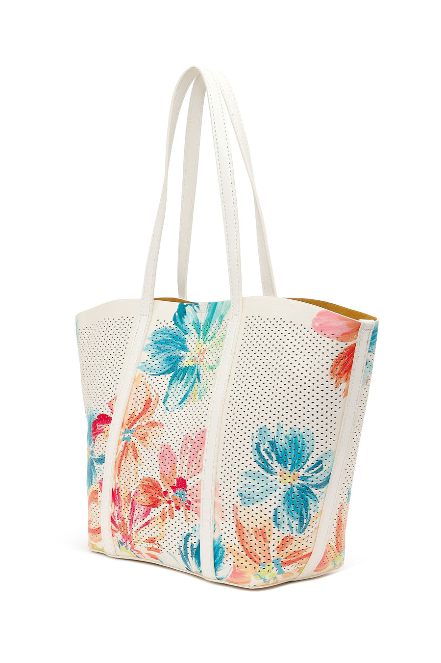 Woman Cream Printed Shoulder Bag