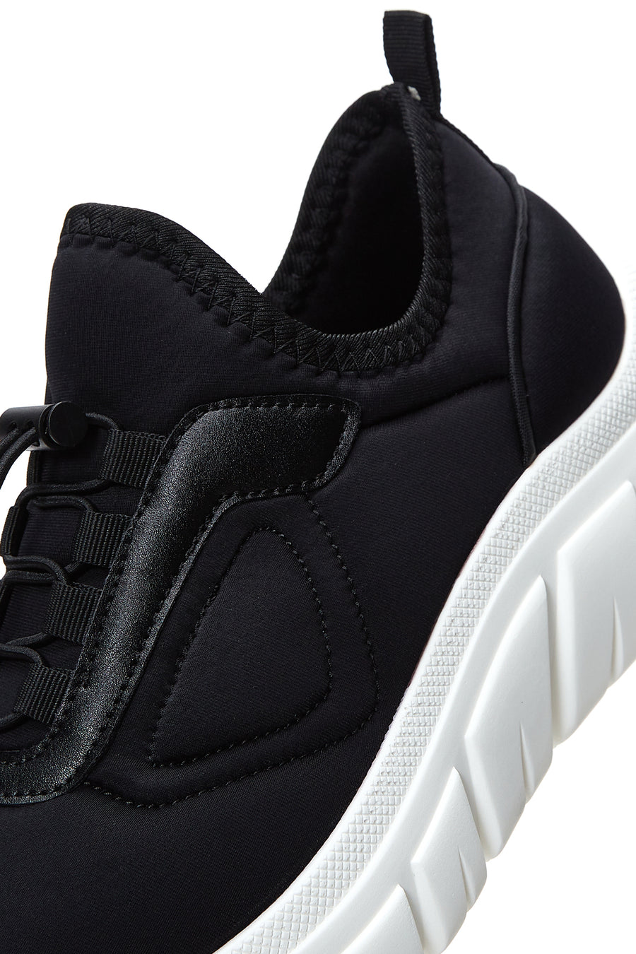 Kadın Siyah Kalın Tabanlı Kumaş Sneaker