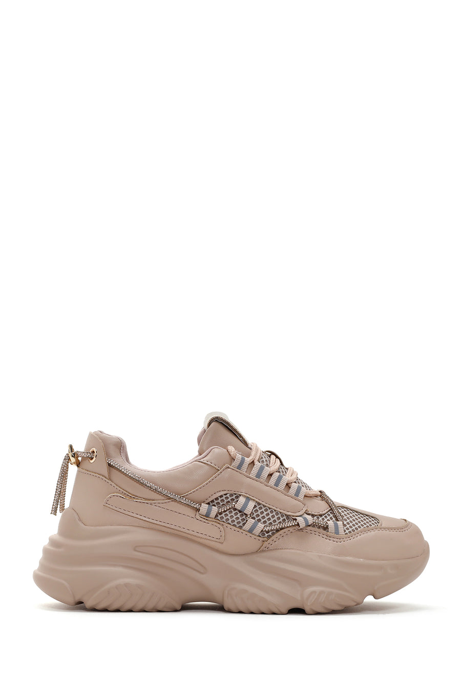 Kadın Koyu Pudra Kalın Tabanlı Sneaker 23WFD430914 | Derimod