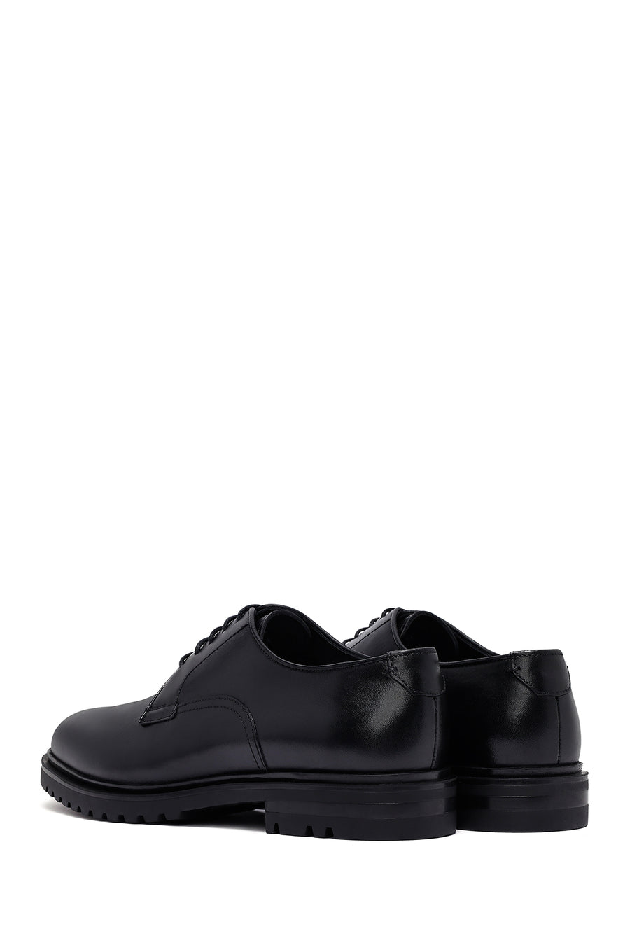 Men's Black Lace-Up Leather Classic Shoes