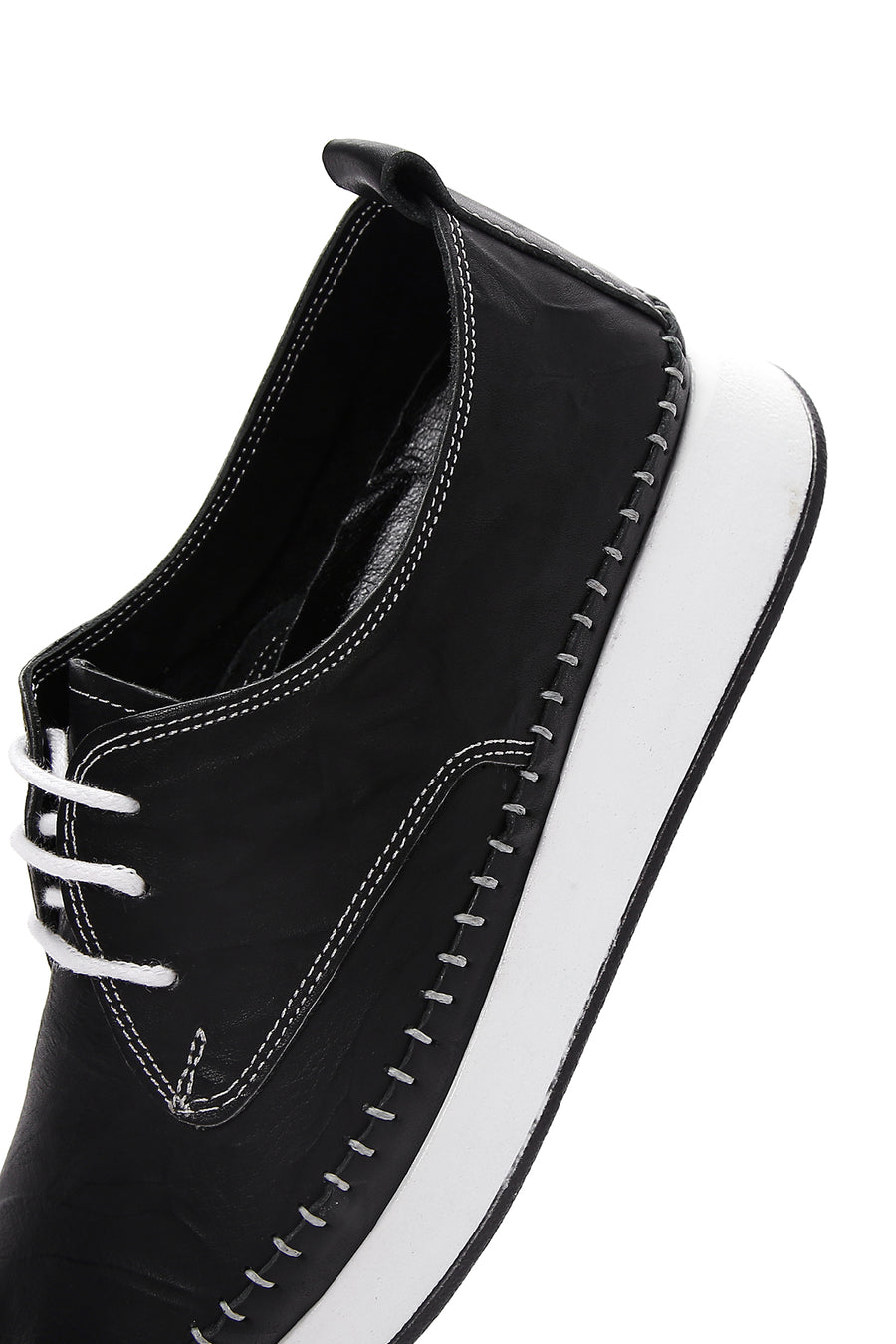 Women's Black Leather Comfort Shoes