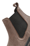 Men's Beige Suede Leather Chelsea Boots | Derimod