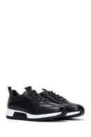 Men's Black Leather Thick Soled Sneaker | Derimod