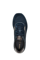 Geox Men's Navy Blue U Spherica Active X1 A - Mes + Water Laced Suede Sneaker | Derimod