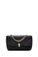 Women's Black Quilted Crossbody Bag | Derimod