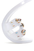 Women's White Jelly Stone Slippers | Derimod