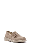 Women's Mink Suede Leather Comfort Loafer | Derimod