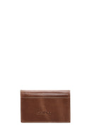Men's Tan Leather Card Holder | Derimod