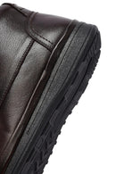 Male Brown Zip Closure Leather Boots | Derimod