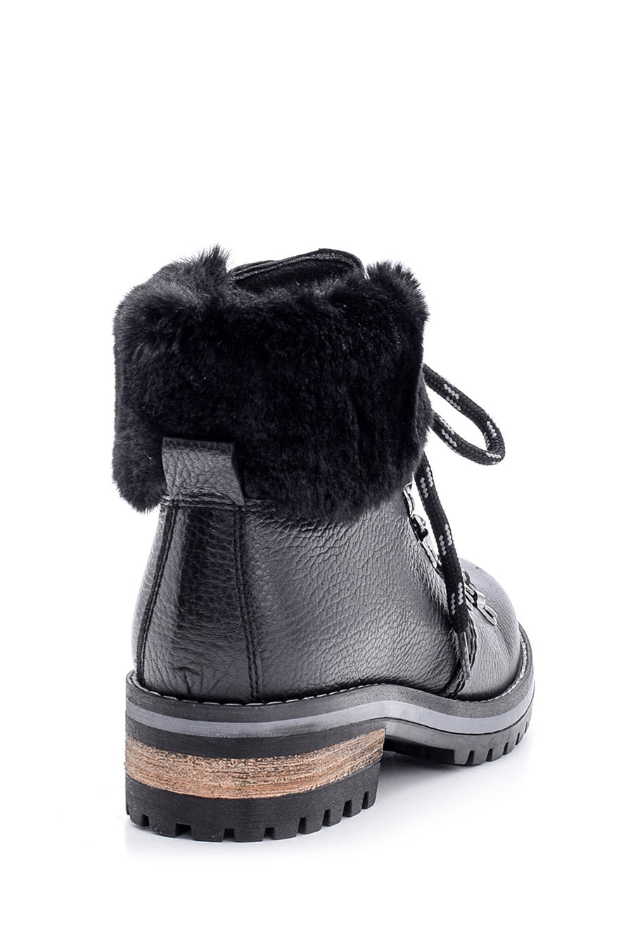 Women's Leather Feather Detailed Boots